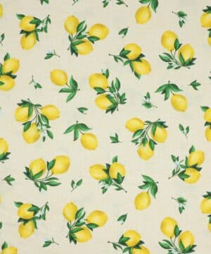 Lemon fresh, citroner på kitfarvet bund - Patchwork - Michael Miller Fabrics