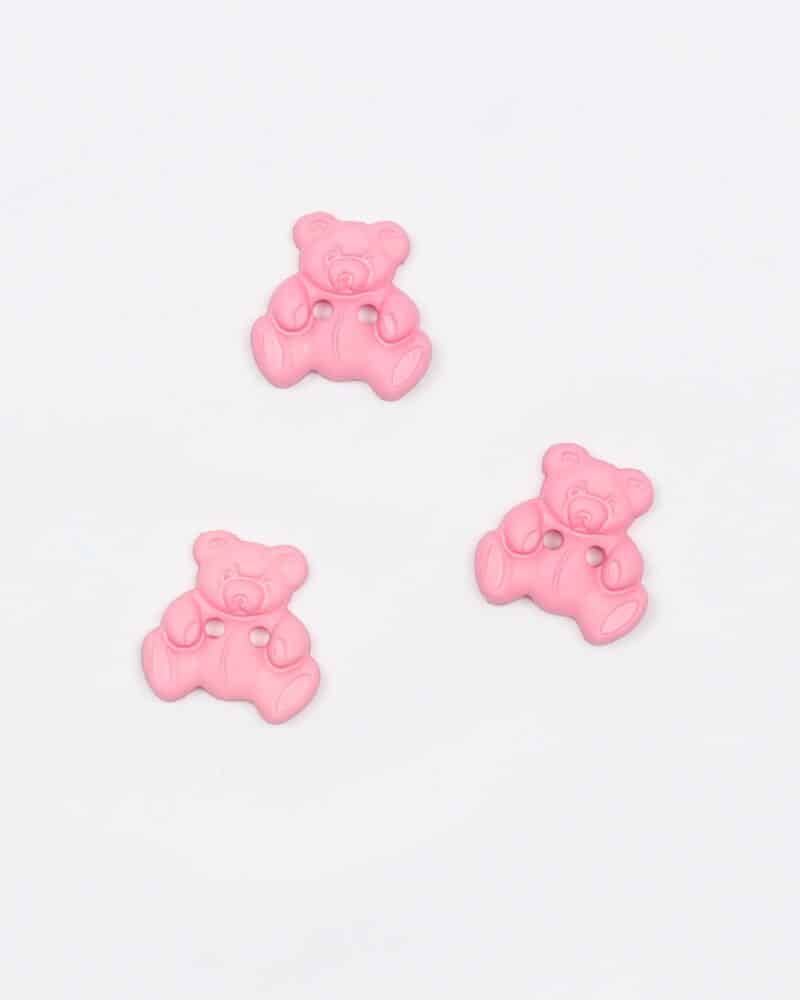 Lyserød bamse - 17 mm -