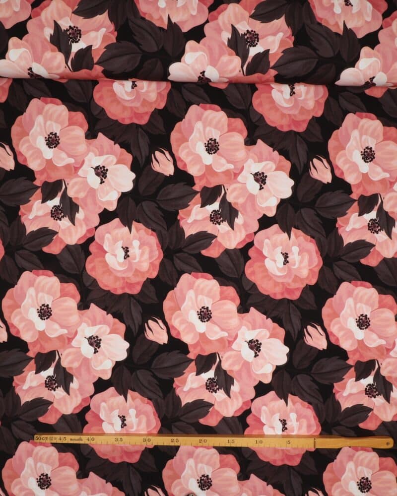 Melli, store blomster- French Terry - Swafing