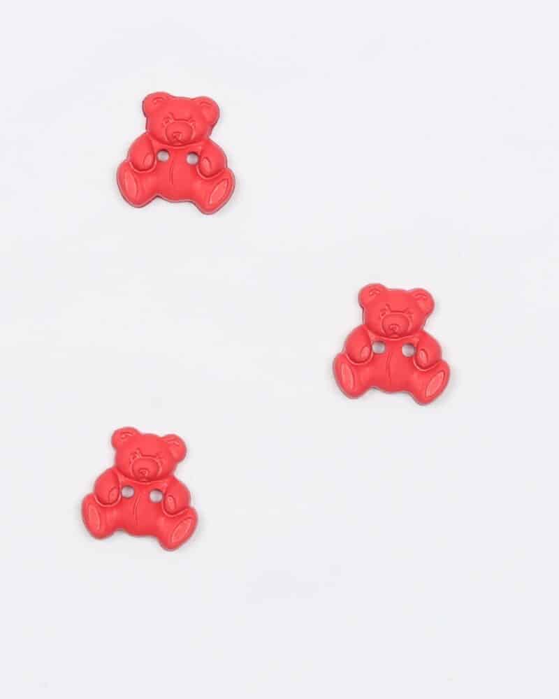 Rød bamse - 17 mm -