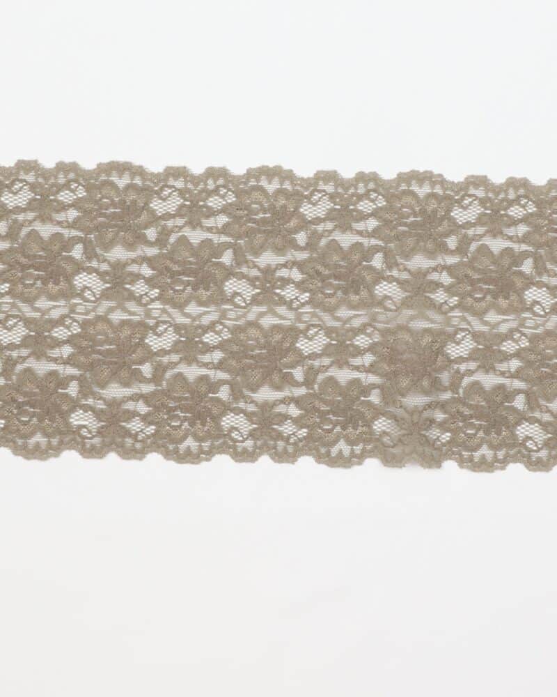 Elastisk blonde, lys vissengrøn - 130 mm -