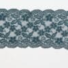 Elastisk blonde, petrol - 140 mm -