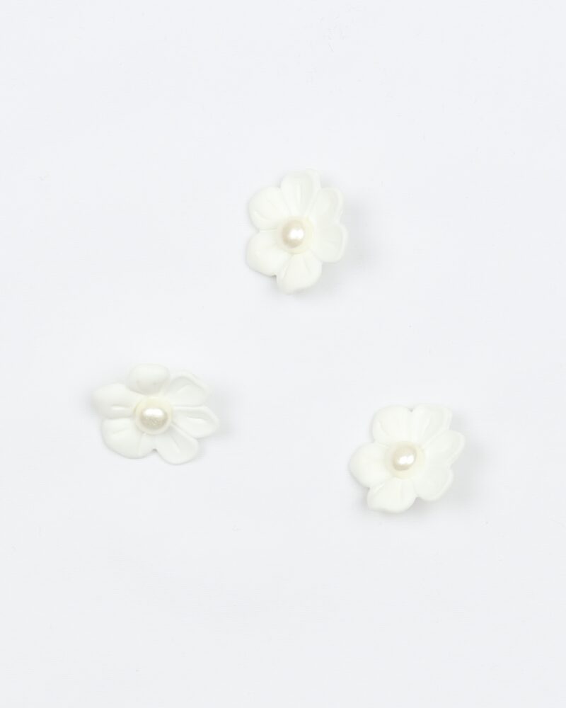 Hvid blomst - 18 mm -