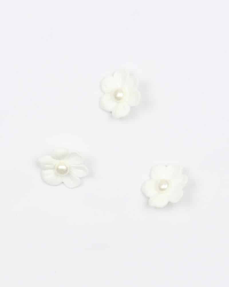 Hvid blomst - 18 mm -