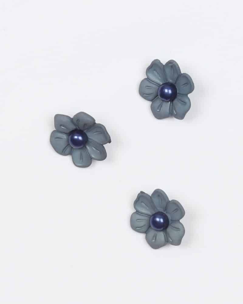 Blå blomst - 18 mm -