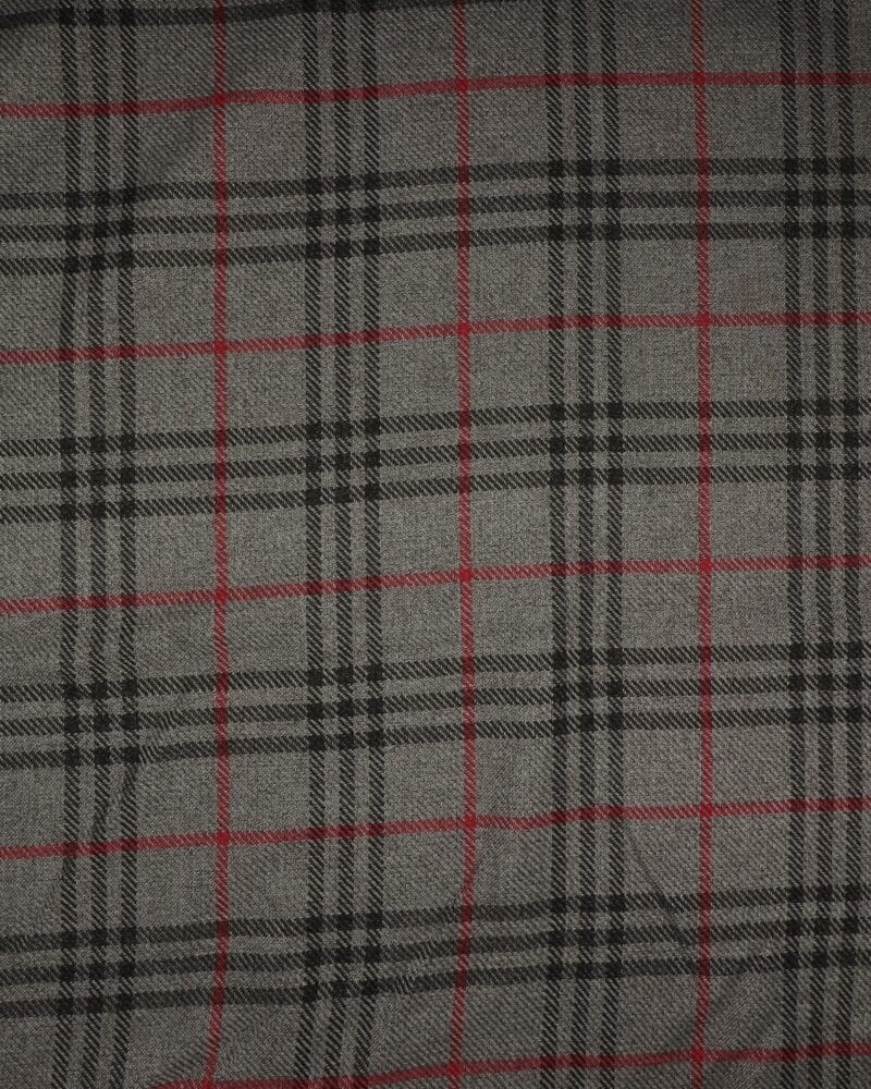 Tern, grå/mørkegrå/rød - Uld/polyester - Info mangler