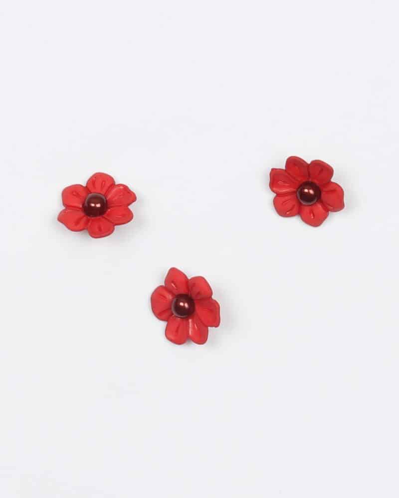 Rød blomst - 18 mm -