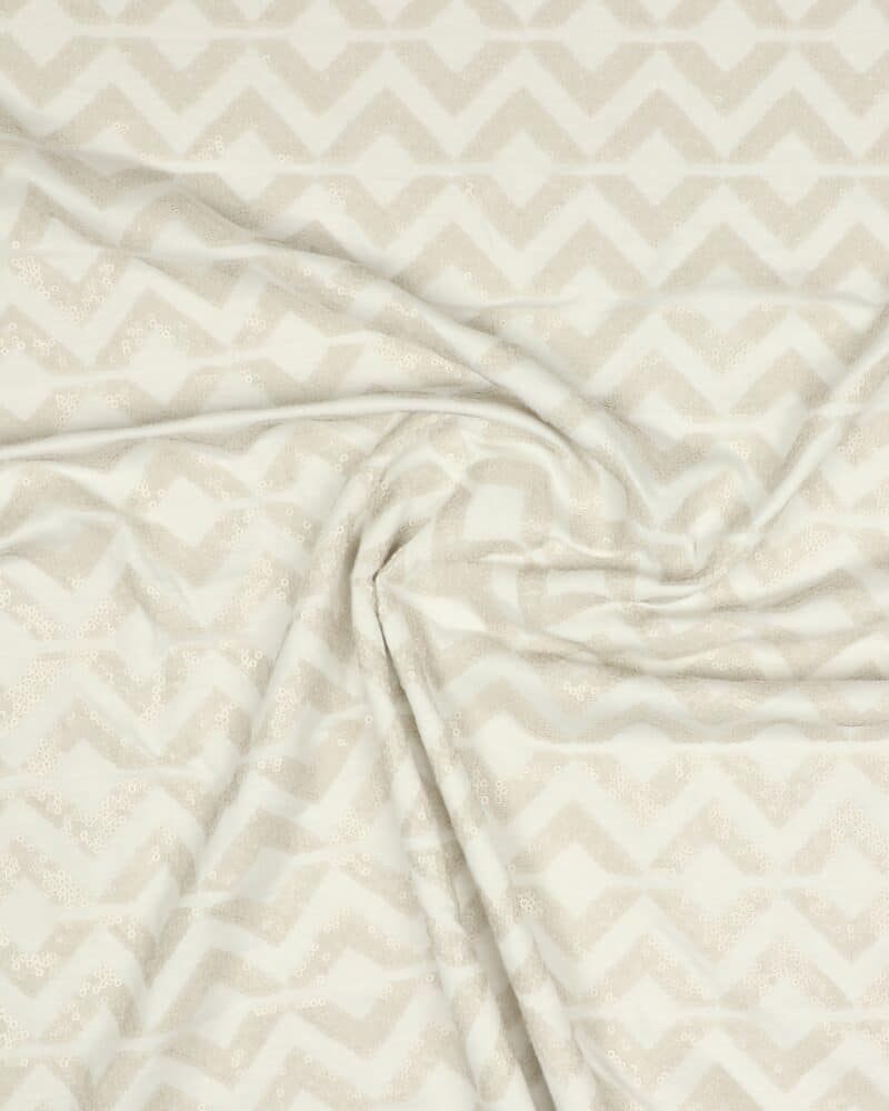 Pallietter, hvid - Jersey (polyester, viskose, acryl) - Info mangler