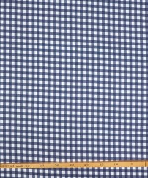 Blå/hvid tern, 10x10 mm - Jersey - Stoffabrics