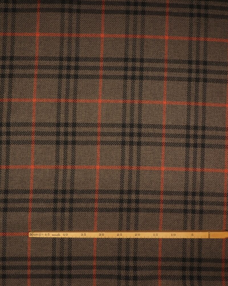 Tern, brun/mørkebrun/orange - Uld/polyester - Info mangler