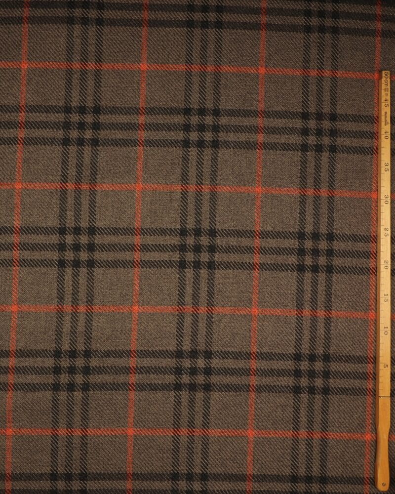 Tern, brun/mørkebrun/orange - Uld/polyester - Info mangler