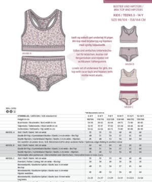 BH top og hipsters, str. 3-14 år - Minikrea 33406 - Minikrea