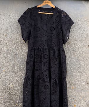 Kjole med vingeærmer og flæser str. XL–5 XL – Onion 9033 - Onion