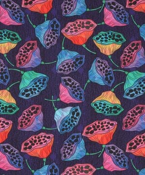 Store frøkapsler - Patchwork - Stoffabrics