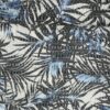 Blå blade og hulmønster - Polyester - Swafing