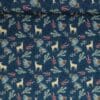 Julemotiver på blå bund - French Terry - Industrial Textiles