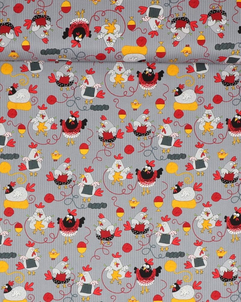 Høns der strikker - Patchwork - Timeless Treasures Fabrics of SoHo