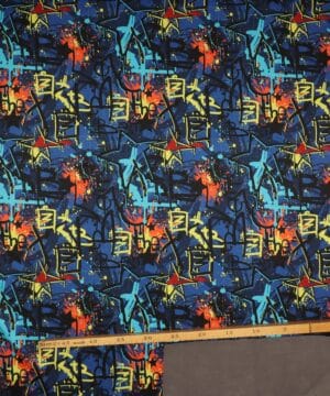Graffiti på blå bund - Softshell - Swafing