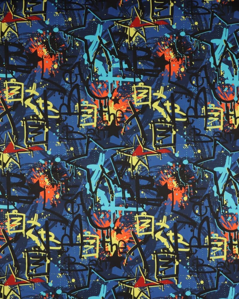 Graffiti på blå bund - Softshell - Swafing