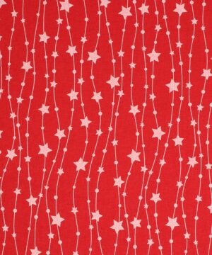 Stjerner på rød bund - Boligtekstil - Info mangler