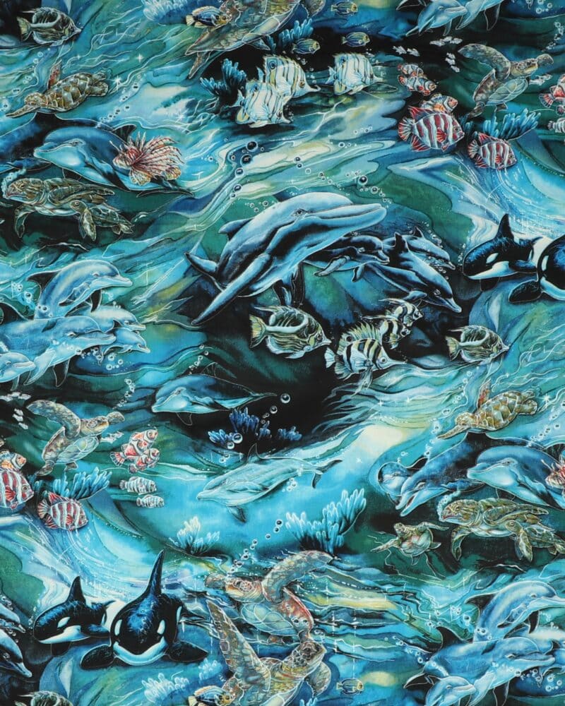 North American Wildlife, havdyr - Patchwork - Robert Kaufman