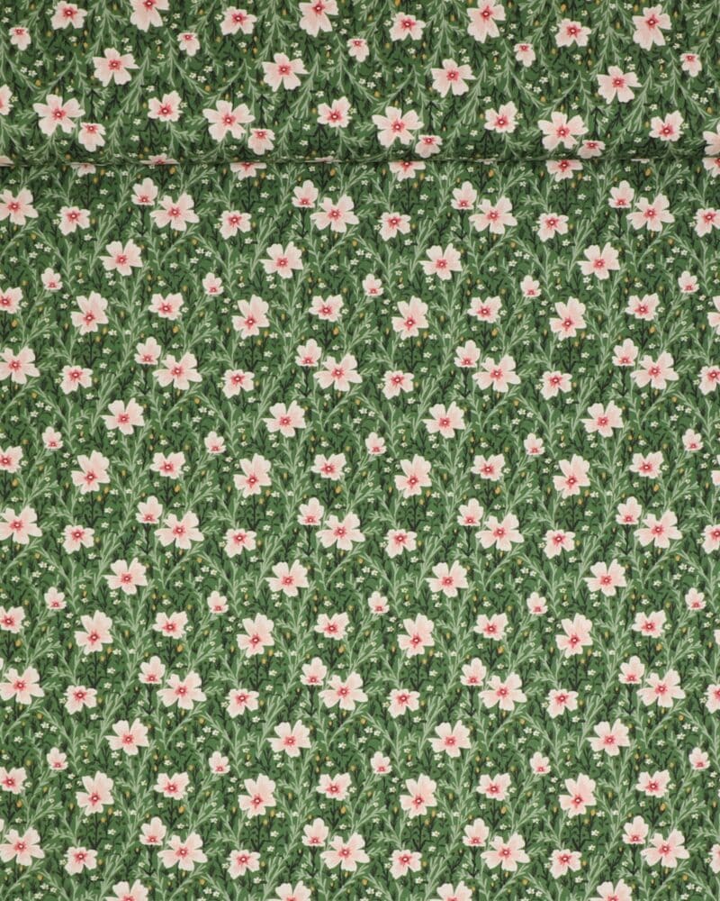 I'll watch you fly, Blomster på grøn - Patchwork - RJR Fabrics