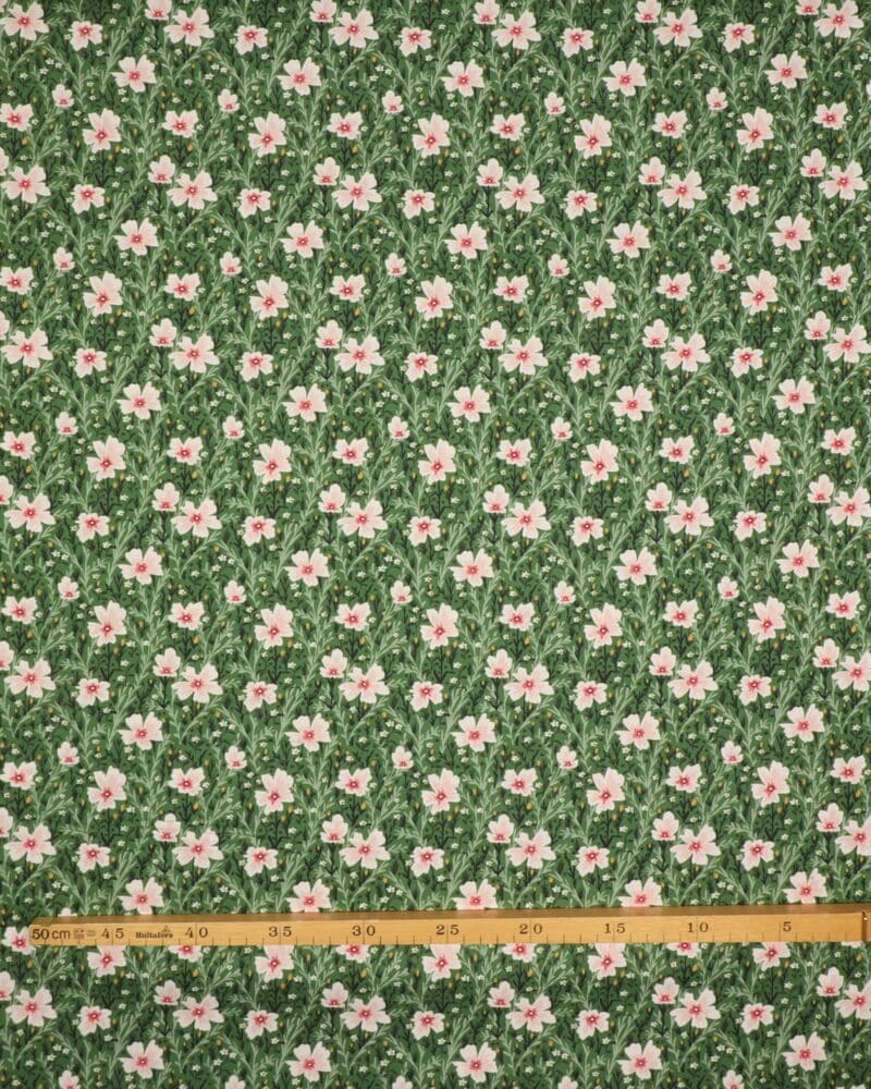 I'll watch you fly, Blomster på grøn - Patchwork - RJR Fabrics