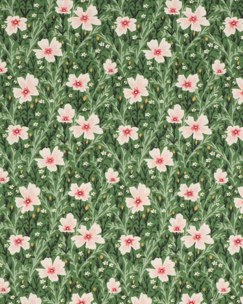 I'll watch you fly, Blomster på grøn - Patchwork - RJR Fabrics