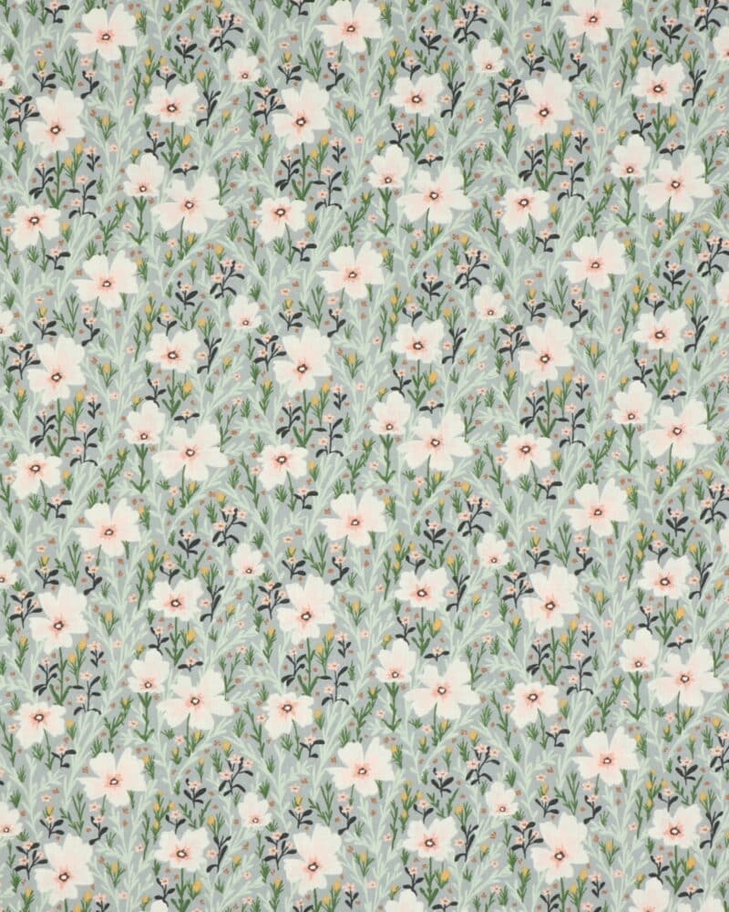 I'll watch you fly, Blomster på grå - Patchwork - RJR Fabrics