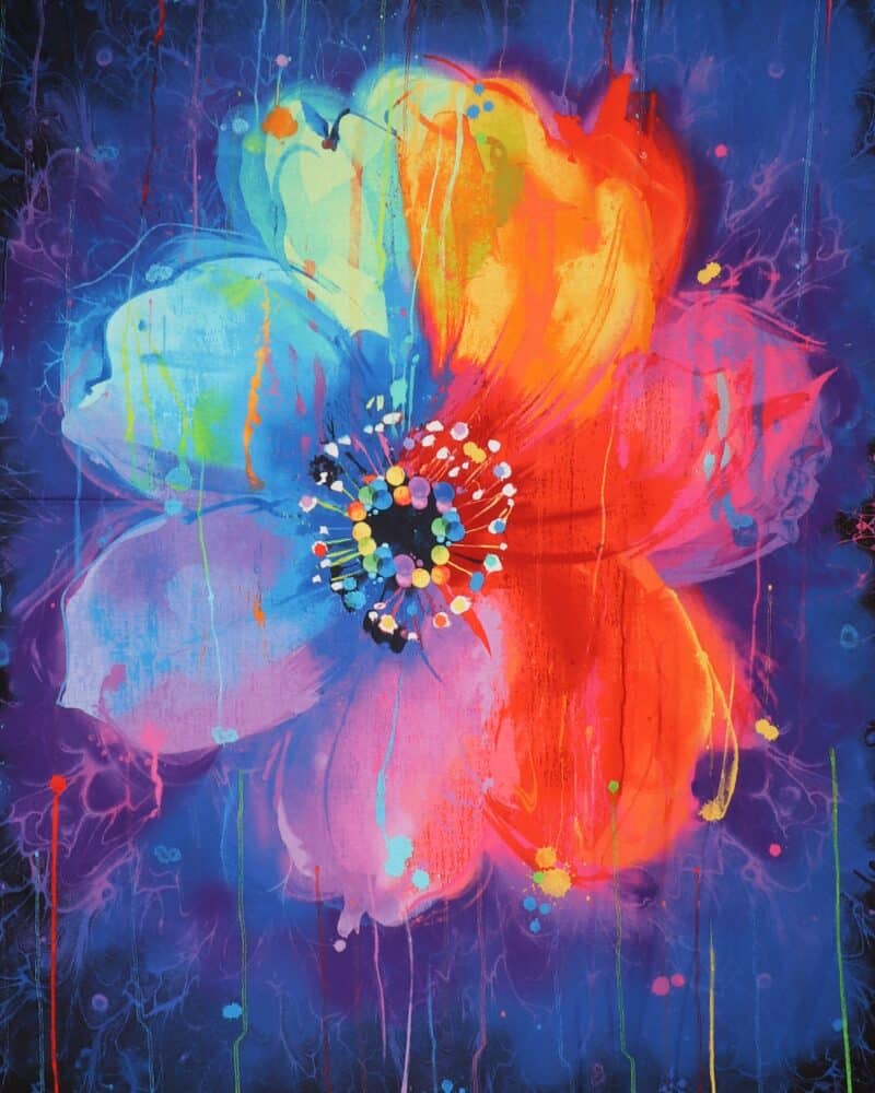Stor blomst - Patchwork rapport - Timeless Treasures Fabrics of SoHo