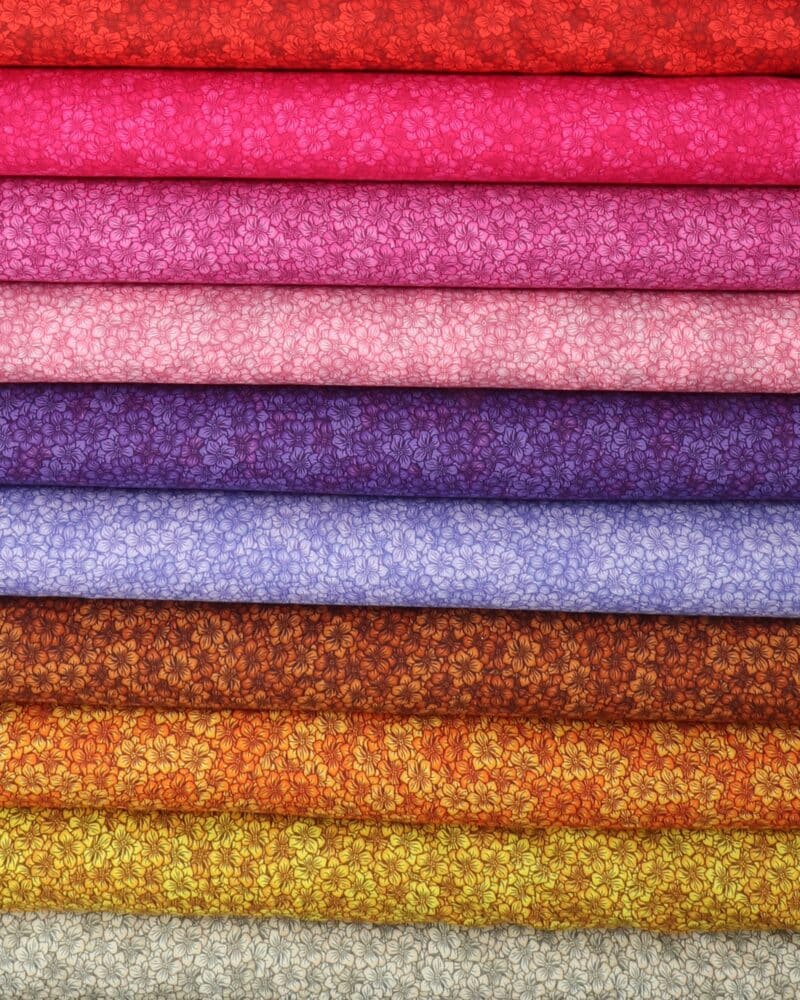 Fantasy Flowers i mange flotte farver - Patchwork - Stoffabrics