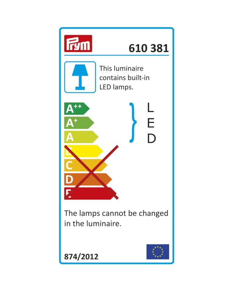 Prym LED foldelampe med sugekop og USB - Prym
