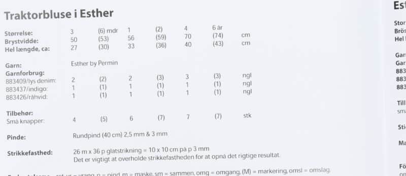 Traktorbluse, str. 3 m-6 år - Permin -