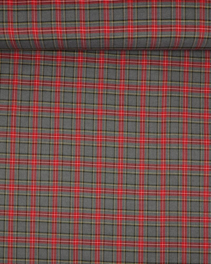 Klantern, lysegrå og rød - Viskose/polyester/elastan - Balsløv