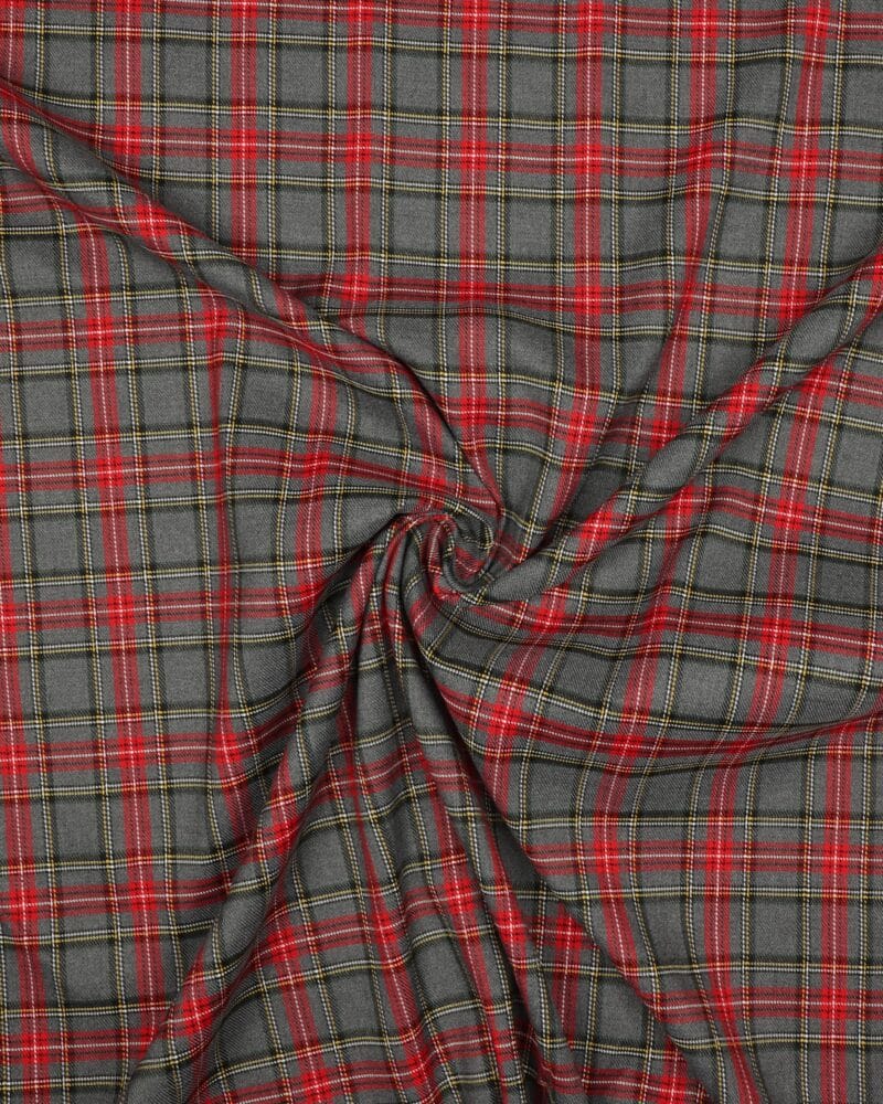 Klantern, lysegrå og rød - Viskose/polyester/elastan - Balsløv