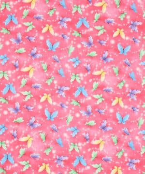 Fairy garden, sommerfugle på pink/lyserød - Patchwork - Studioe fabrics