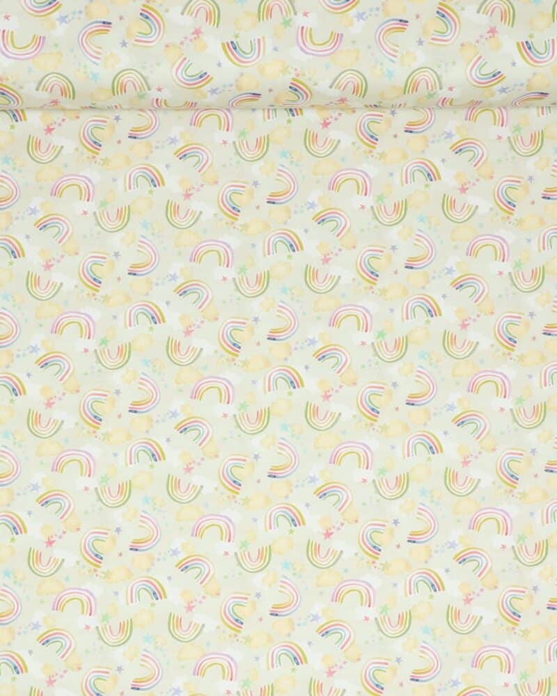 Regnbuer på cremefarvet bund - Patchwork - Michael Miller Fabrics