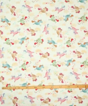 Enhjørninge på cremefarvet bund - Patchwork - Michael Miller Fabrics