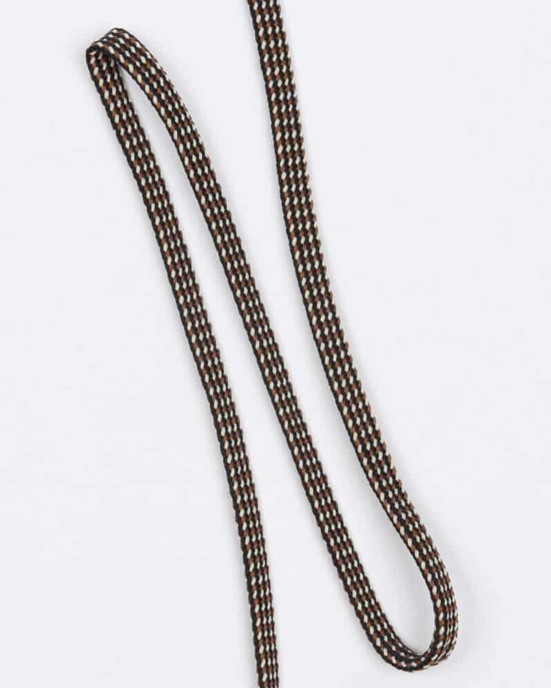 Sort, offwhite, brun 10 mm snøre -