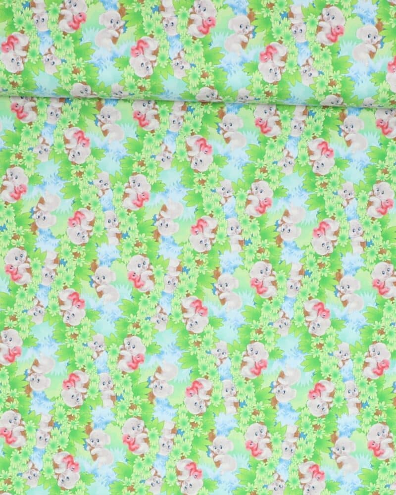 Painting the world, bjørne i træer - Patchwork - Studioe fabrics