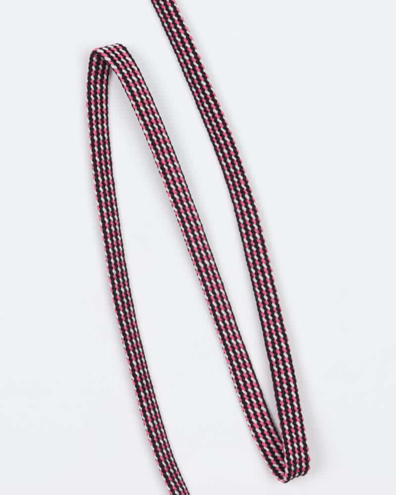 Sort, offwhite, pink 10 mm snøre -