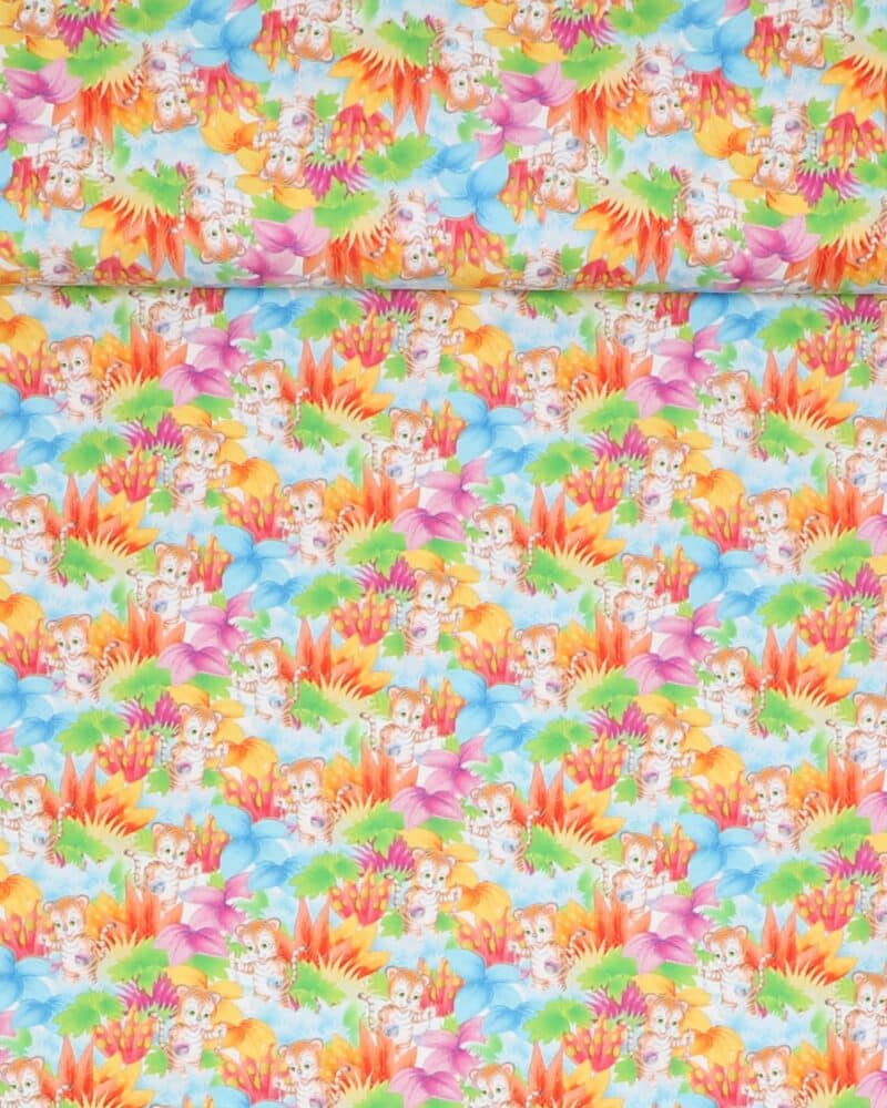 Painting the world, tiger maler blomsterne - Patchwork - Studioe fabrics
