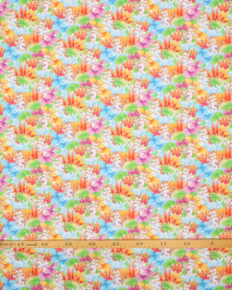 Painting the world, tiger maler blomsterne - Patchwork - Studioe fabrics