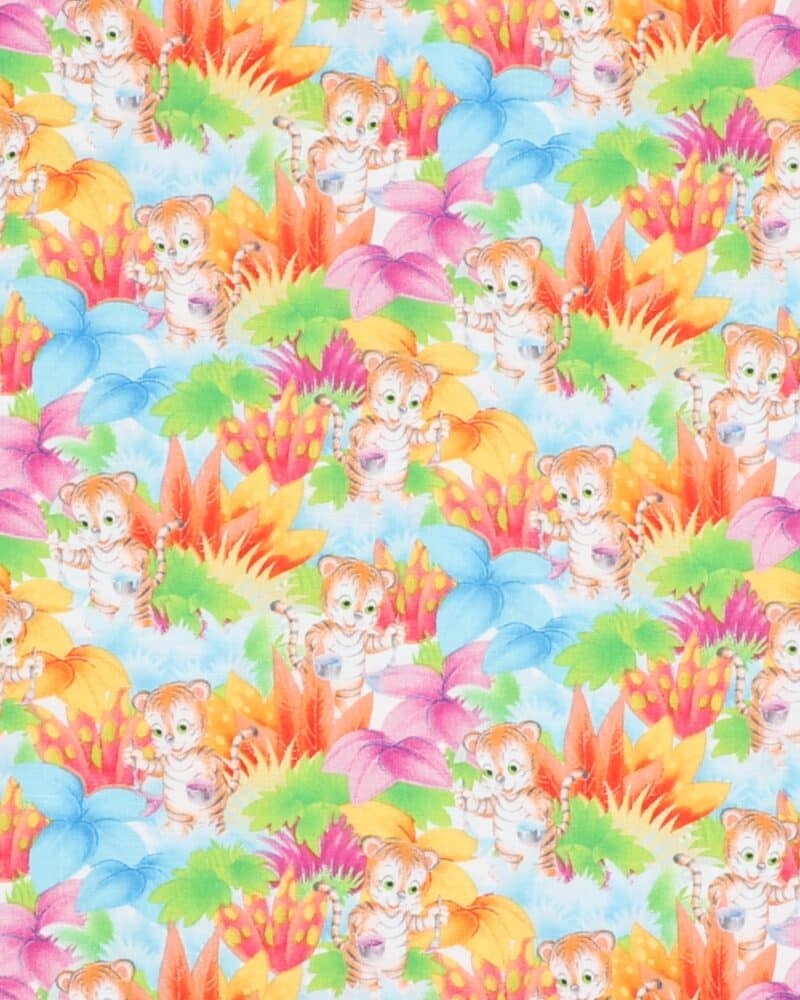 Painting the world, tiger maler blomsterne - Patchwork - Studioe fabrics