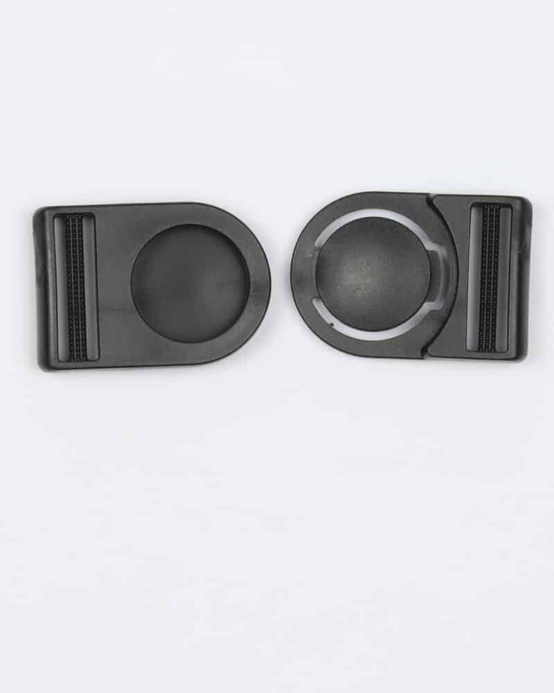 Fleksibelt klikspænde, 37 mm sort -