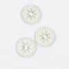 Hvid blomst - 22 mm kokosknap -