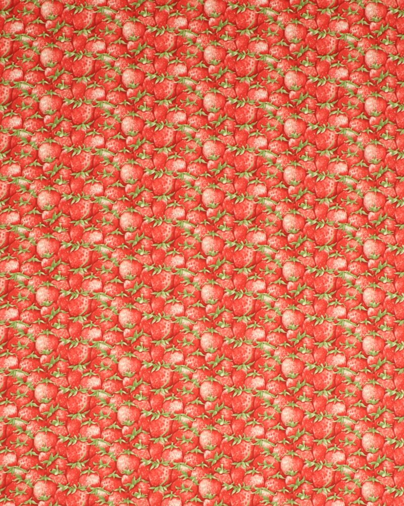 Jordbær - Patchwork - Stoffabrics
