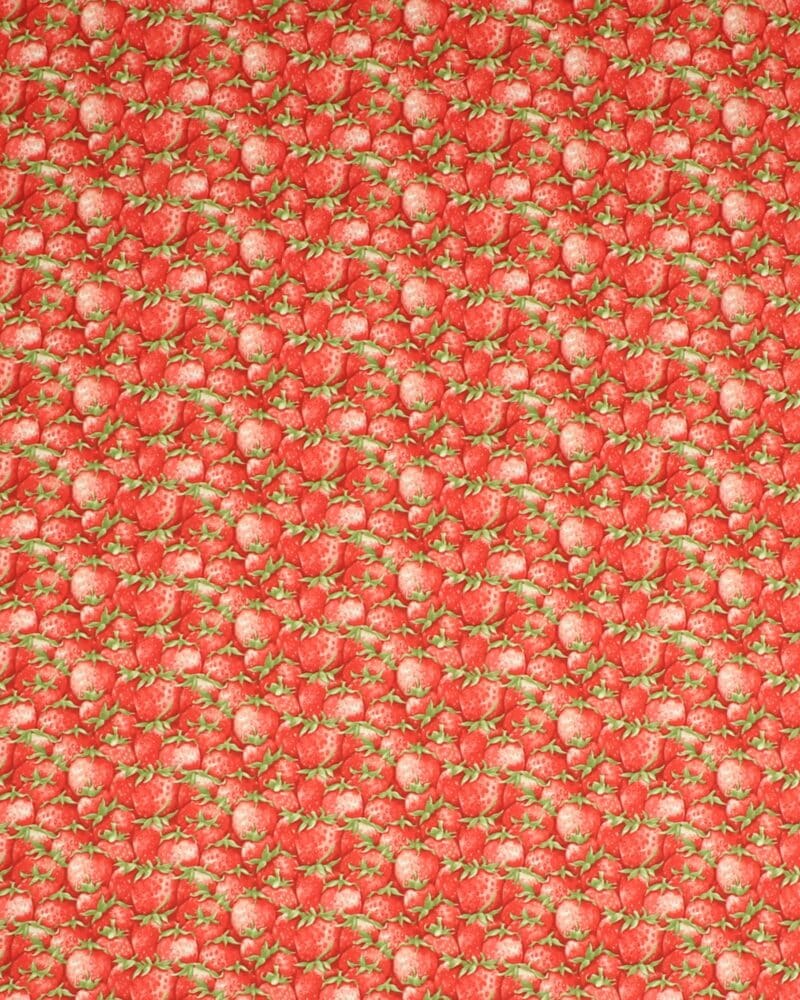 Jordbær - Patchwork - Stoffabrics