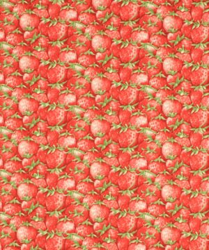 Jordbær - Patchwork - Stoffabrics