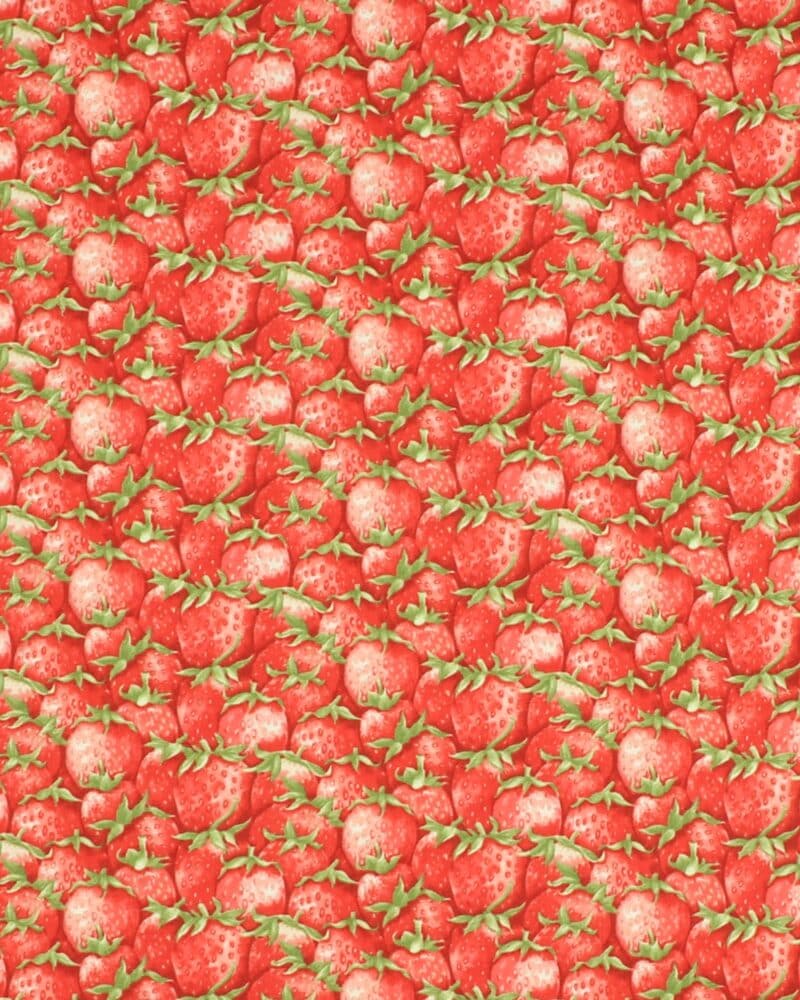 Jordbær - Patchwork - Stoffabrics